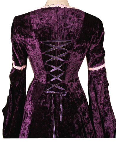 Ladies Medieval Renaissance Costume And Headdress Size 10 - 12 Image